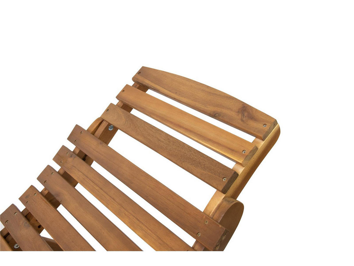 GARTENLIEGE Catania II Akazienholz FSC 100 mit Beistelltisch - Braun, Kunststoff (59/25/95cm) - bellavista - Home & Garden