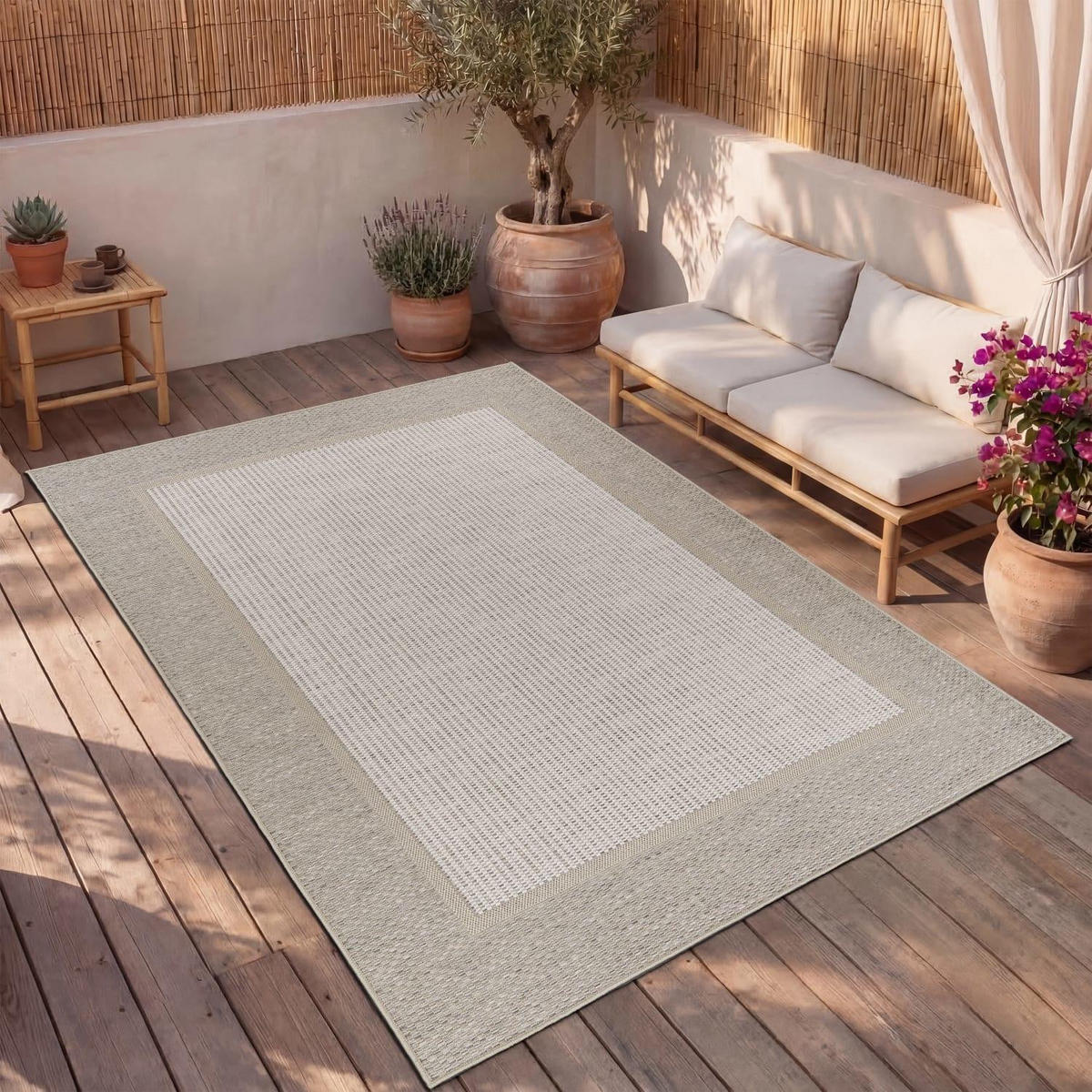 OUTDOOR-TEPPICH VERMONT 195 BEIGE 80X250 - Beige, Kunststoff (80/250cm) - Paco Home