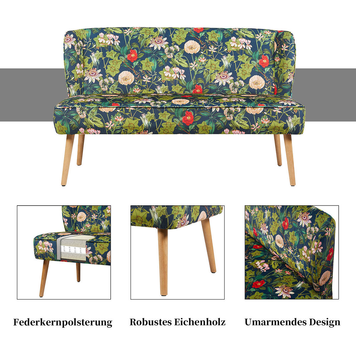 SITZBANK SOPHIA - Multicolor, Metall (140/87/65cm) - DUBI Möbel