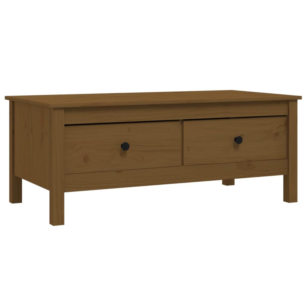 COUCHTISCH Honigbraun 100x50x40 cm Massivholz Kiefer - Braun, Holz (100/50/40cm) - furnicato