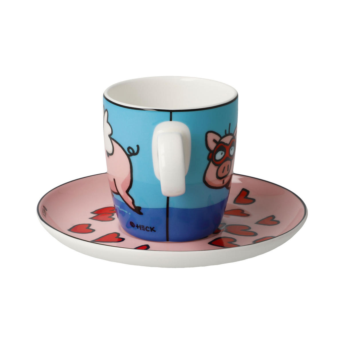 ESPRESSOTASSE Ed Eck- When Pigs Fly, Fine Bone China, Bunt, 100 ml - Multicolor, Keramik (0.1L) - Goebel