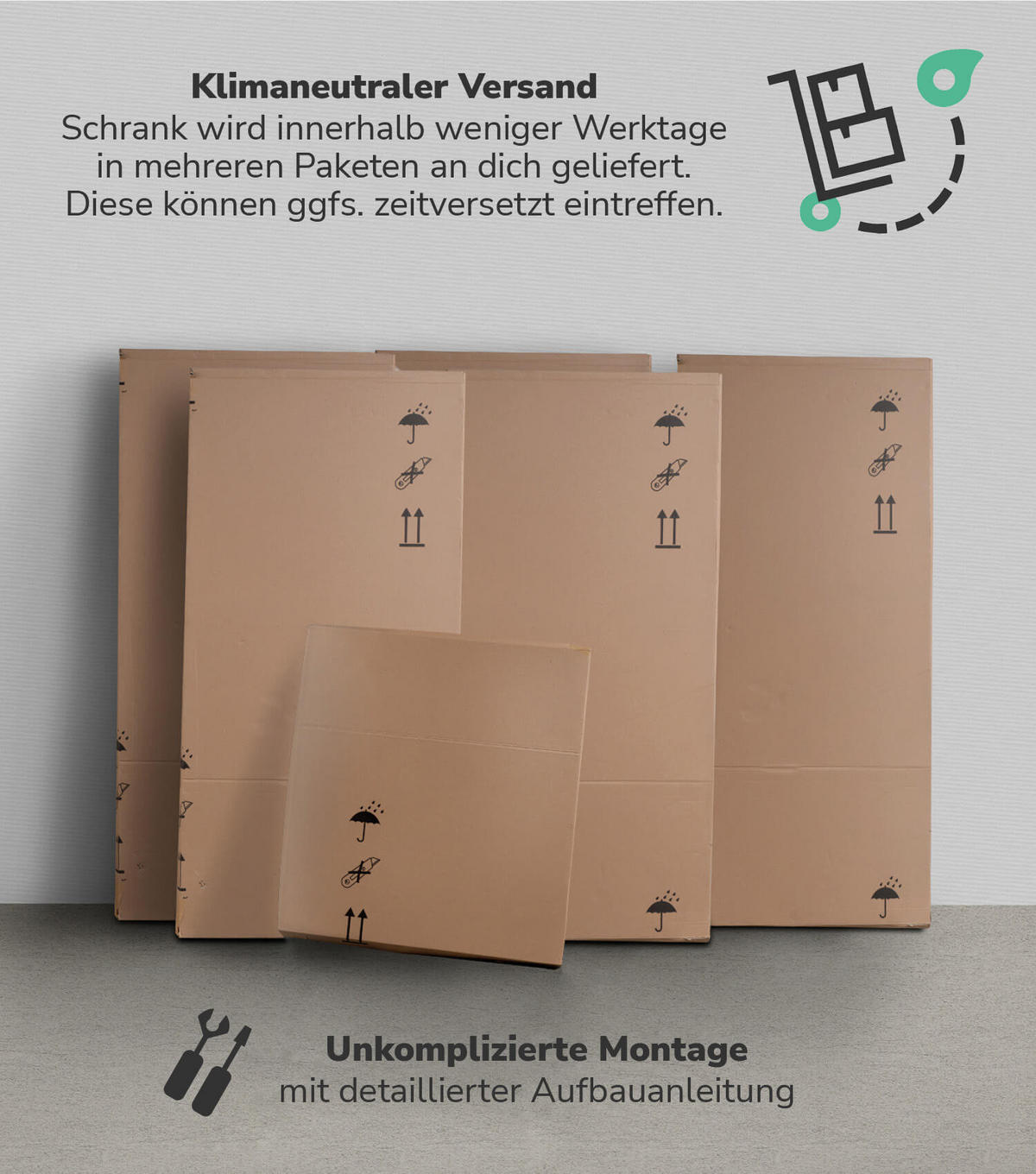 KLEIDERSCHRANK Der Grenzenlose - Anthrazit, Holzwerkstoff (90/234/58cm) - Mokebo