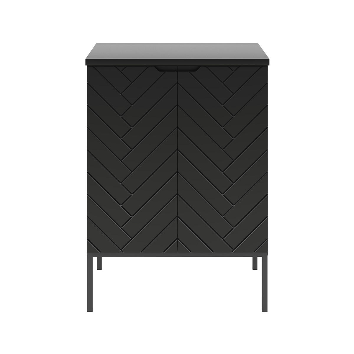 WASCHTISCHUNTERSCHRANK 60.6cm Daria Schwarz - Schwarz, Holzwerkstoff (60.6/84.2/45.8cm) - Petits-meubles