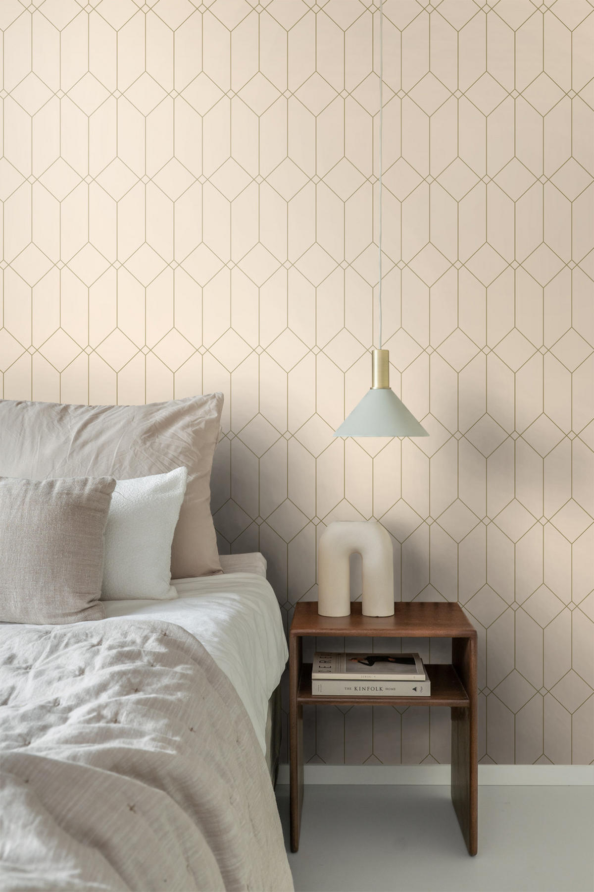 TAPETE Art Decó Muster 53 cm x 10.05 m - Beige, Papier (53/1000cm) - ESTAhome