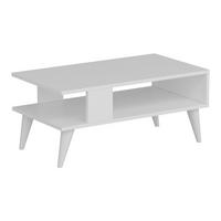 COUCHTISCH Lycksele 90/45/40 - Weiß, Holzwerkstoff/Kunststoff (45/90/40cm) - [en.casa]