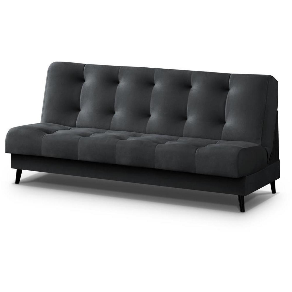 3-SITZER Schlafsofa Nancy dunkelgrau - Dunkelgrau, Holz/Textil (220/89/93cm) - Beautysofa