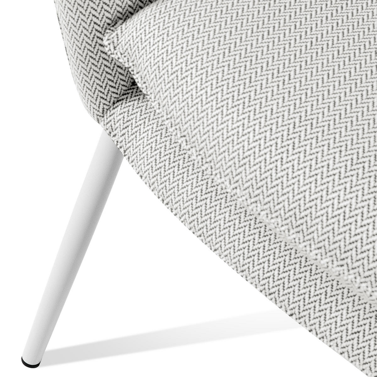 GARTENSOFA SOLIS Loungesofa, - Hellgrau, Textil/Metall (118/76/66cm) - KONSIMO®