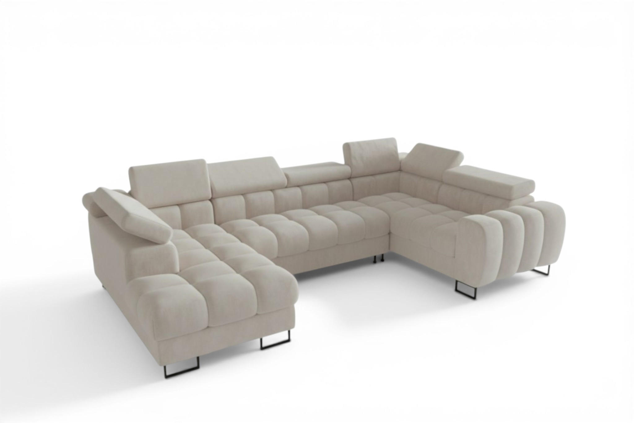 Fun Möbel Wohnlandschaft Beige 195x95x350 cm