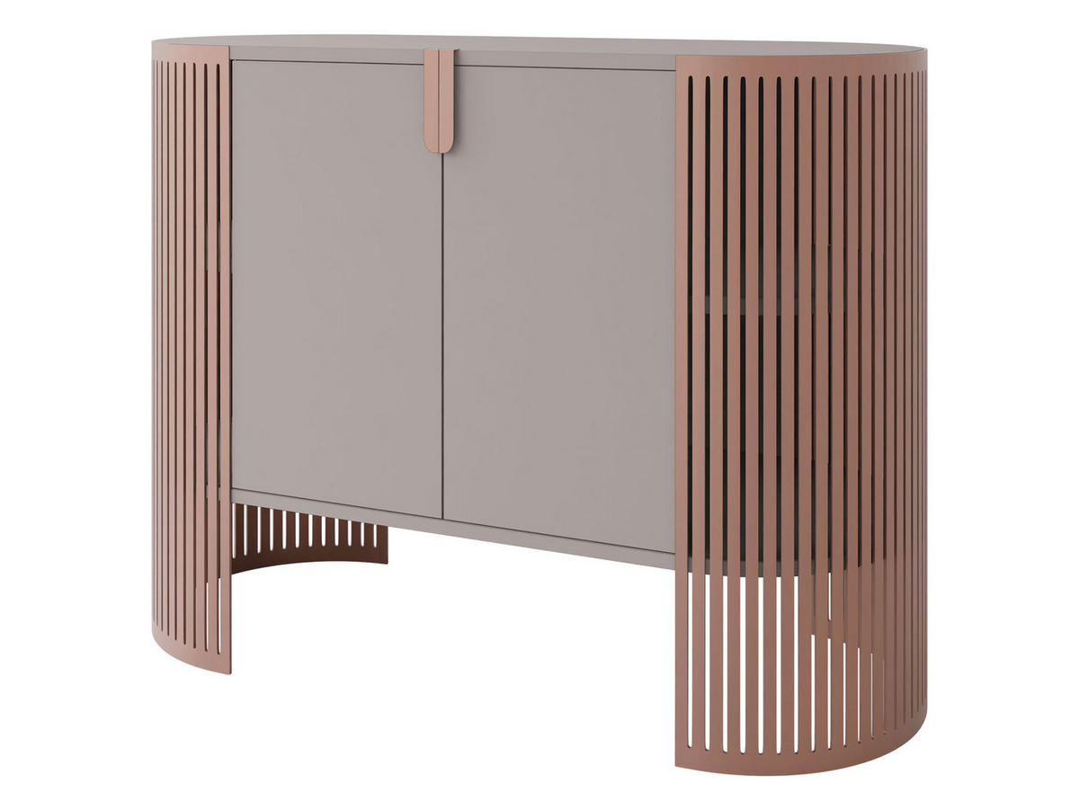 KOMMODE Fikoli Ember - Kaschmir/Messingfarben, Holzwerkstoff/Metall (120/90/40cm) - MIRJAN24