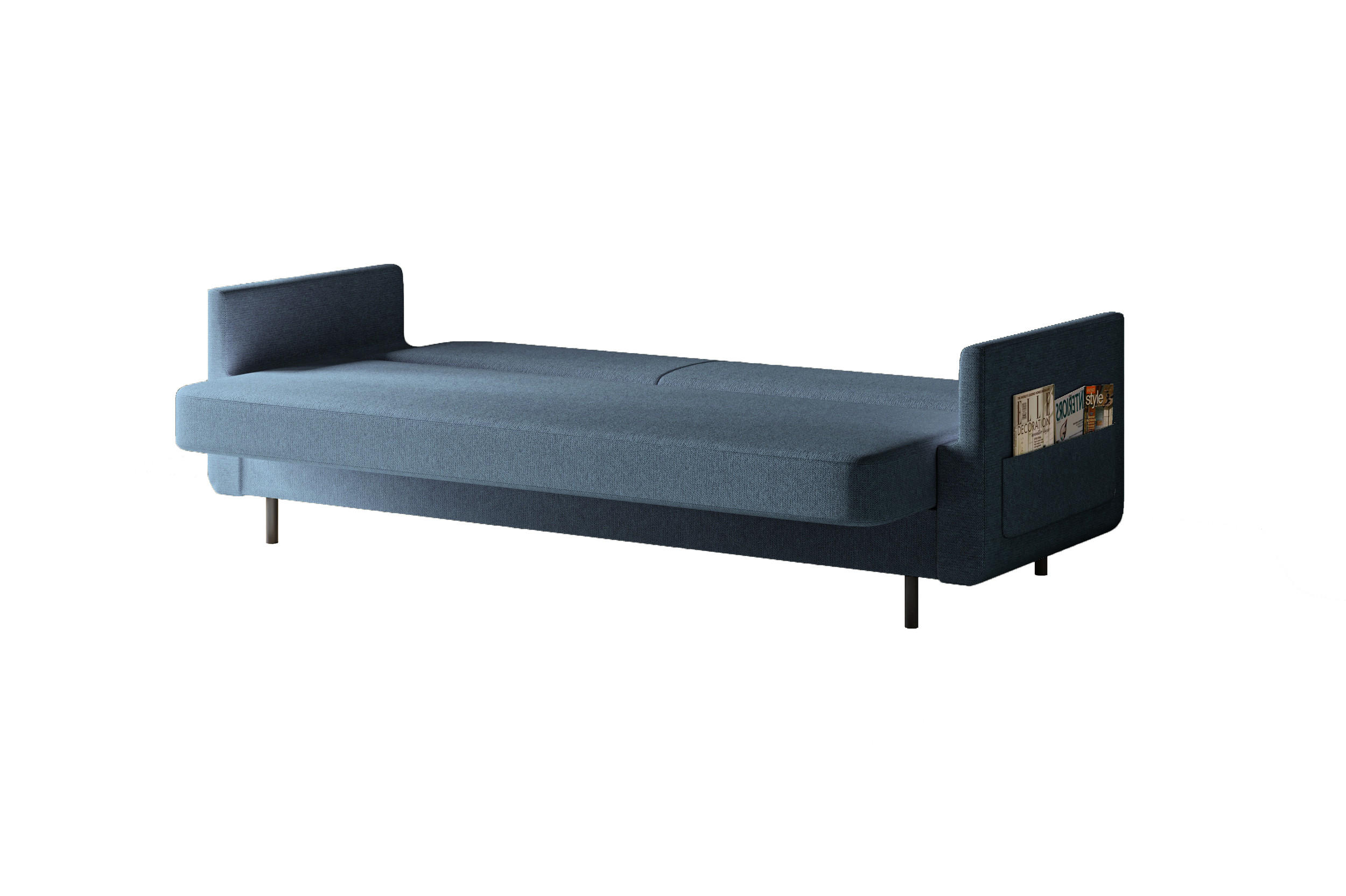 SCHLAFSOFA - POUCH - Dunkelblau - Aragon 79 - Dunkelblau, Holzwerkstoff (221/87/84cm) - Möblo