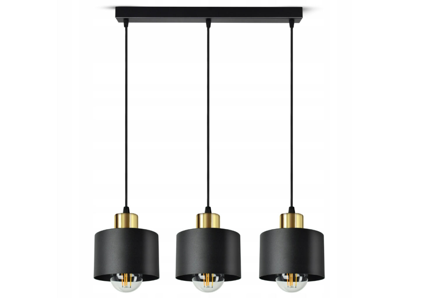 kiki design Pendelleuchte Schwarz, Gold 55x80x12 cm