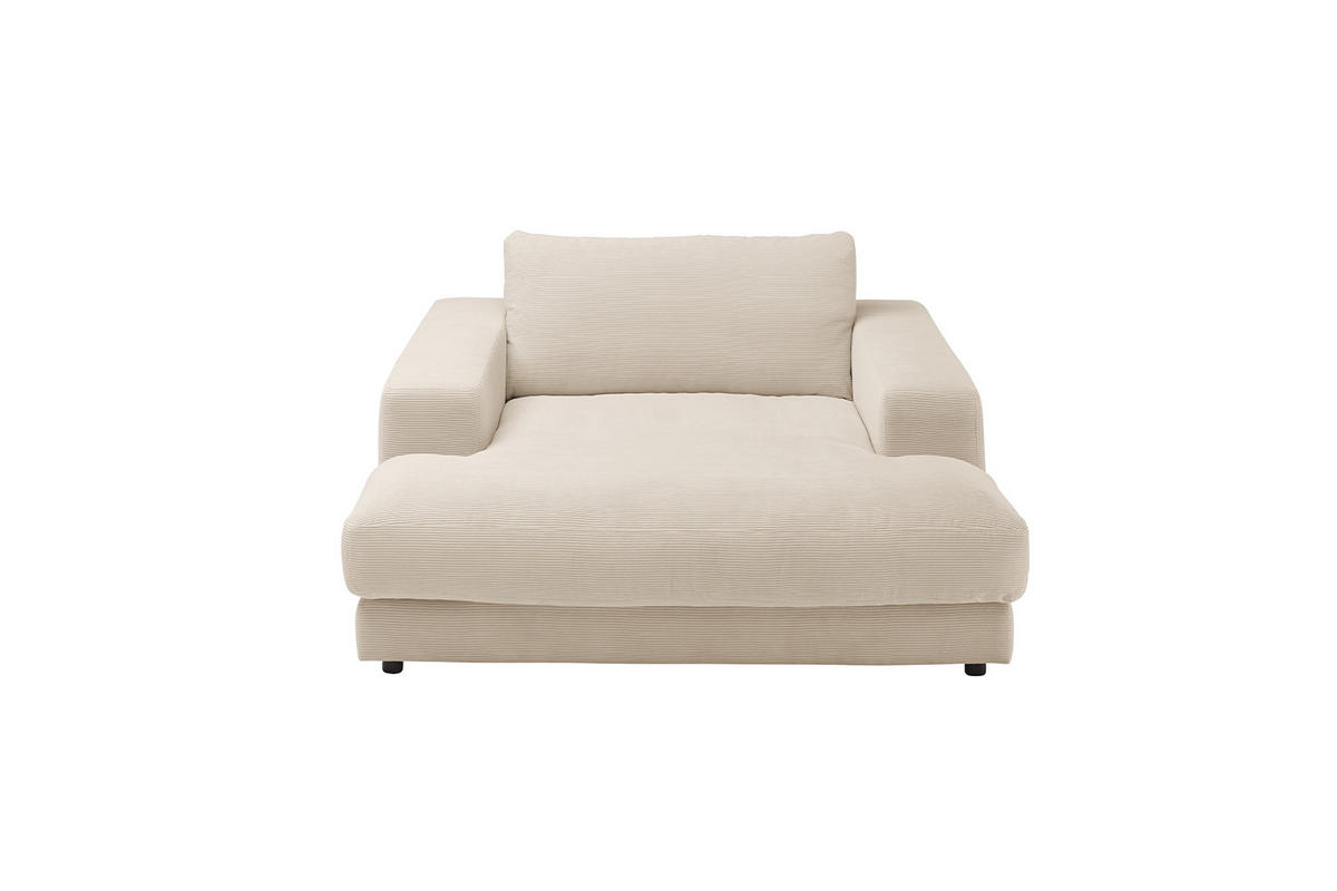 LONGSEAT MADELINE Beige Cord - Beige/Schwarz, Kunststoff/Textil (150/86/170cm) - KAWOLA