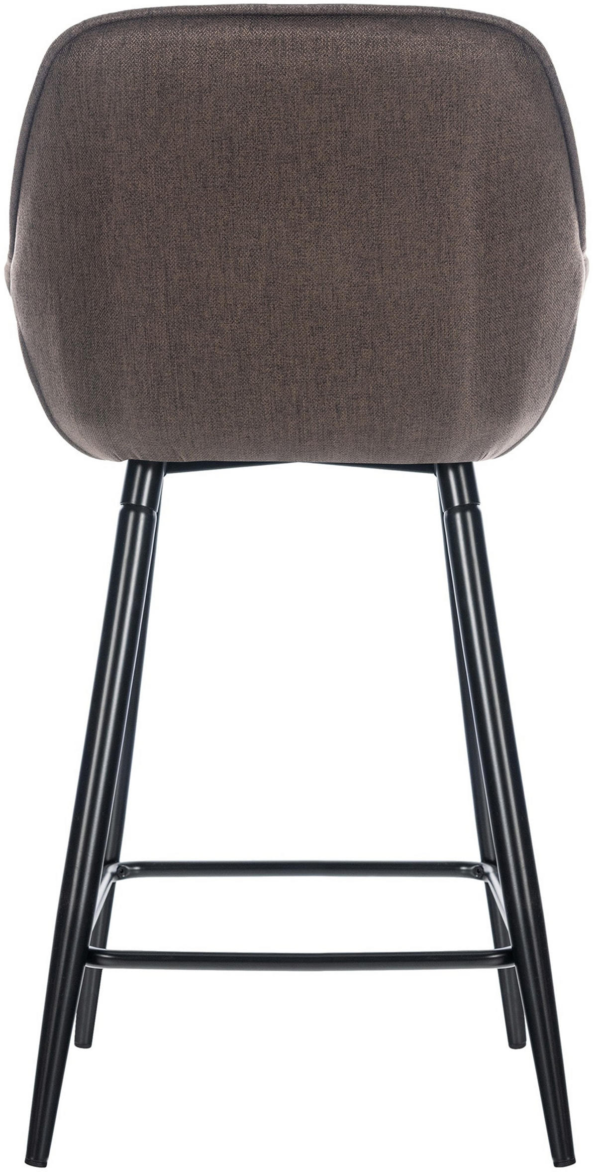BARHOCKER Gibal Stoff braun - Schwarz/Braun, Textil/Metall (54/93.5/57.5cm) - TPFLiving