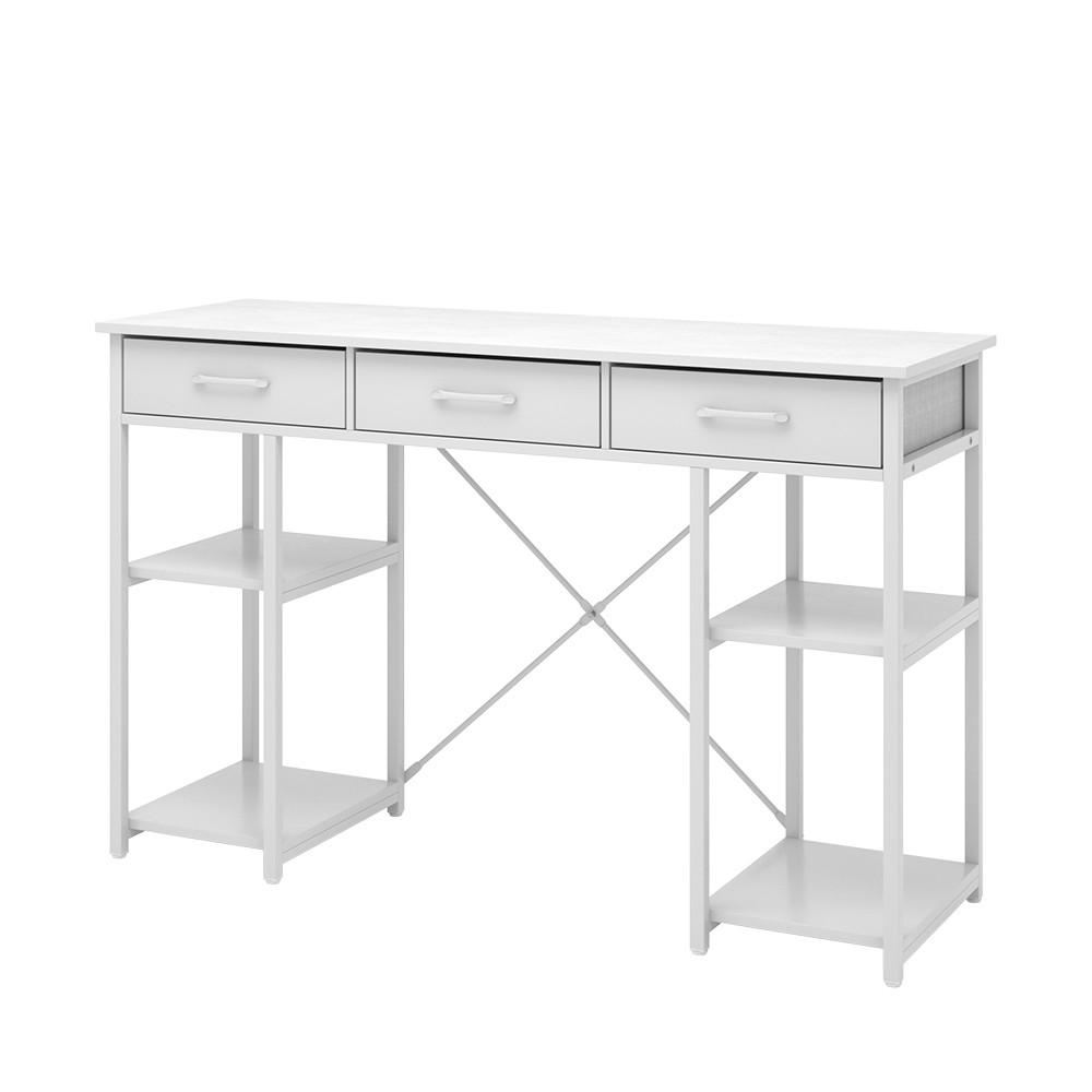 SCHREIBTISCH Chino Weiß 120 x 40 cm mit 3 Schubladen - Weiß, Holzwerkstoff (40/120/78cm) - Vicco