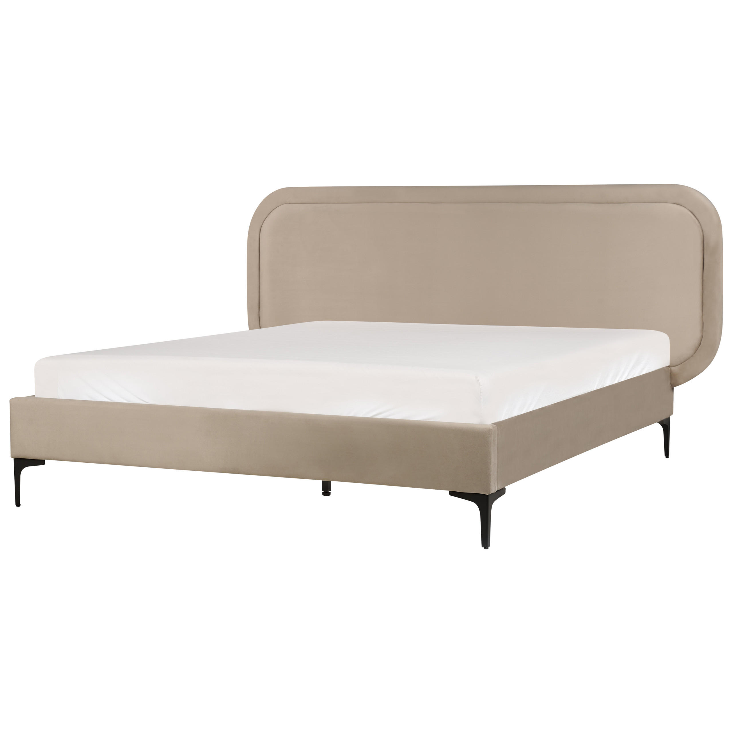 POLSTERBETT mit Lattenrost 140x200 cm Beige Suzette - Taupe, Textil (140/200cm) - Beliani