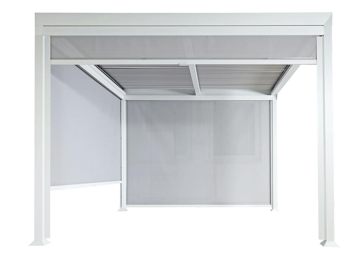 PERGOLA 3x Seitenwand für 3x3,7m 224x370x300cm Weiß - Weiß, Metall (370/224/300cm) - BERLINLODGE