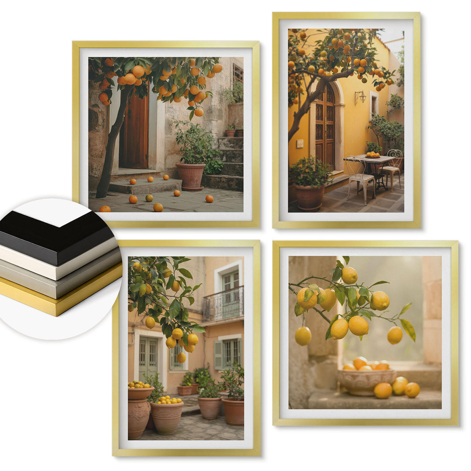 ArtPrintCave Wandbilder Gold 50x50 cm