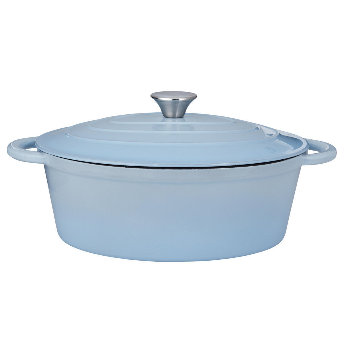 GUSSEISENTOPF Hot Iron oval 4,15 L - Blau, Metall (37/23/11cm) - Butlers