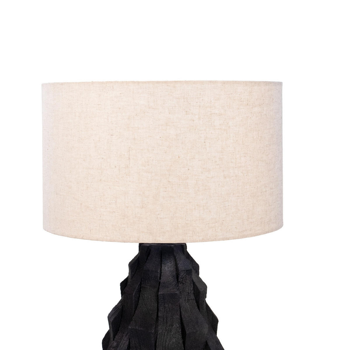 TISCHLAMPE aus Holz 40cm, schwarz - Schwarz, Holz (40/40/81cm) - Giga Meubel