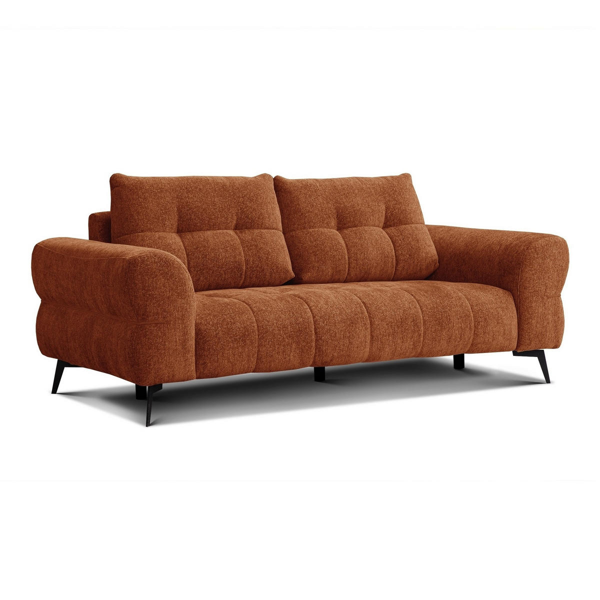 SOFA SALVINI 3-Sitzer, orange - Orange, Holz/Textil (237/88/99cm) - Courtois Laville