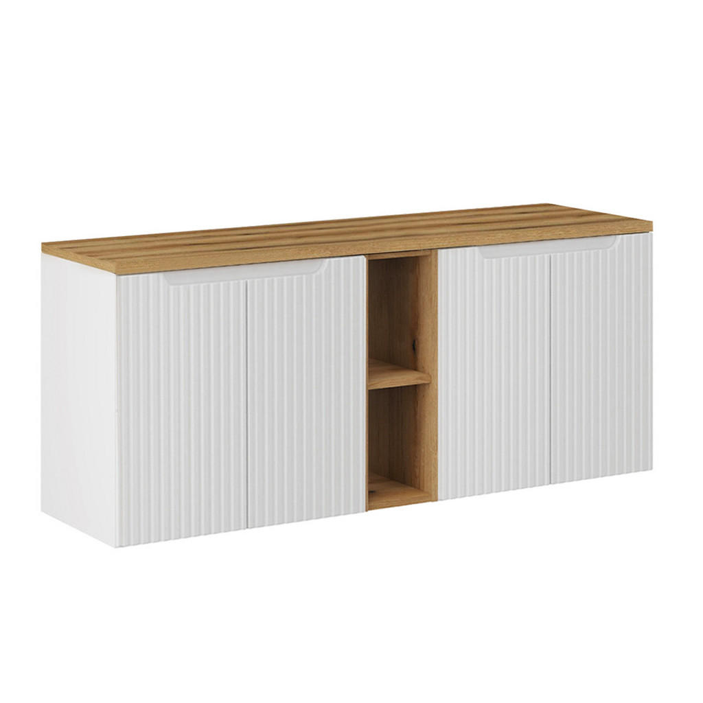 Petits-meubles SKŘÍŇKA POD UMYVADLO 140.4cm Riva Bílá a dřevo
