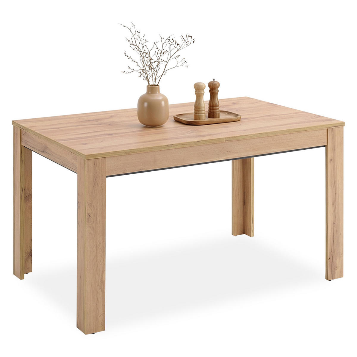 ESSTISCH in Naturholz 135x86 cm cm ausziehbar - Naturfarben, Holz (86/135/77cm) - Homestyle4u