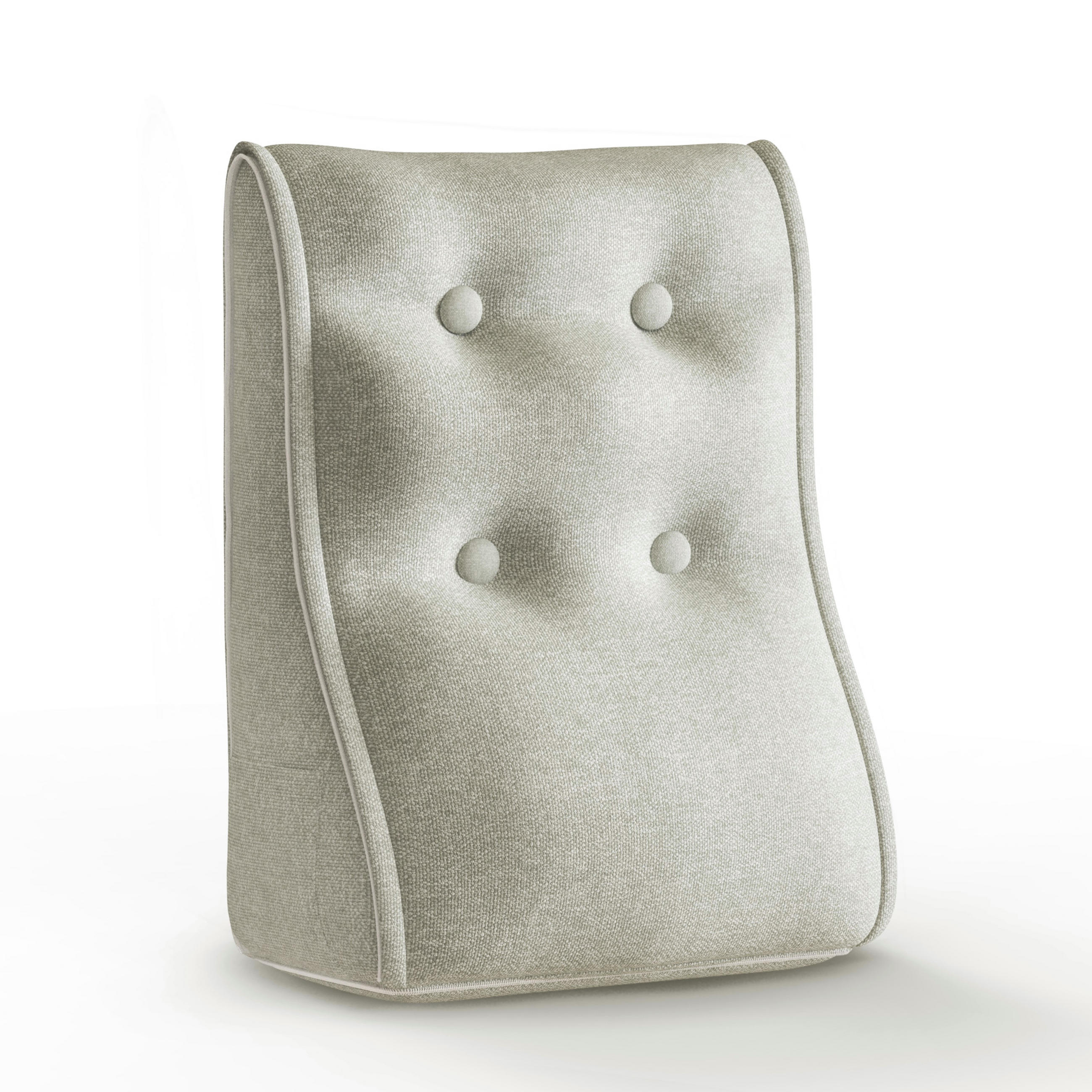 RÜCKENKISSEN Kopfteilkissen Polyesterleinen Weiß 40/22cm - Weiß, Textil (22/40cm) - Vercart