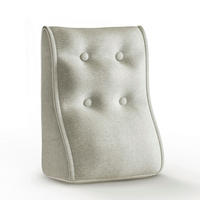 RÜCKENKISSEN Kopfteilkissen Polyesterleinen Weiß 40/22cm - Weiß, Textil (22/40cm) - Vercart