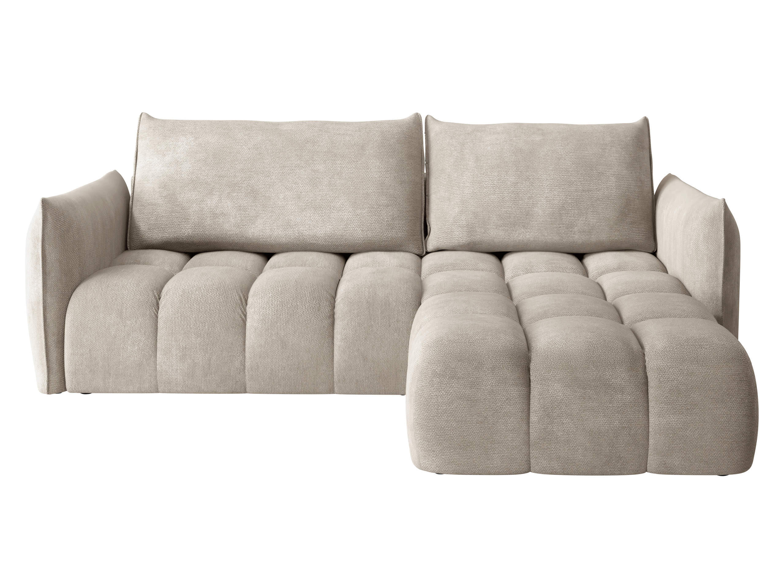 ECKSOFA Marsala, Seite: Rechts - Beige/Schwarz, Holz/Kunststoff (245/167cm) - MIRJAN24