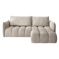 ECKSOFA Marsala, Seite: Rechts - Beige/Schwarz, Holz/Kunststoff (245/167cm) - MIRJAN24