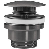 WASCHBECKENSTÖPSEL Universal Click-clack Rea Titan - Titanfarben, Metall (6.2/7.3/6.2cm) - REA