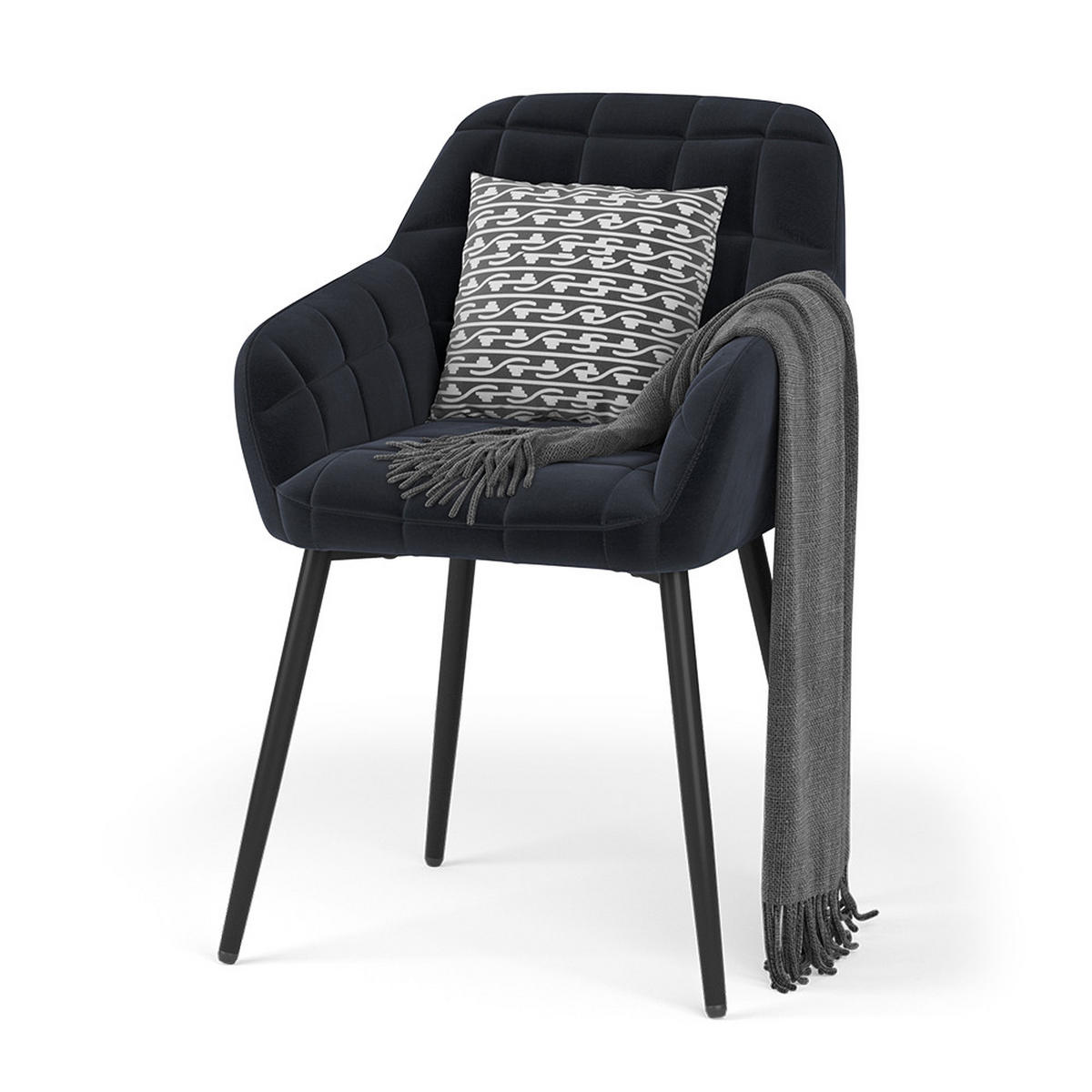 ŽIDLE JÍDELNY Relio Černá 53.5 x 55.5 cm - černá, textil (53.5/79/55.5cm) - Vicco