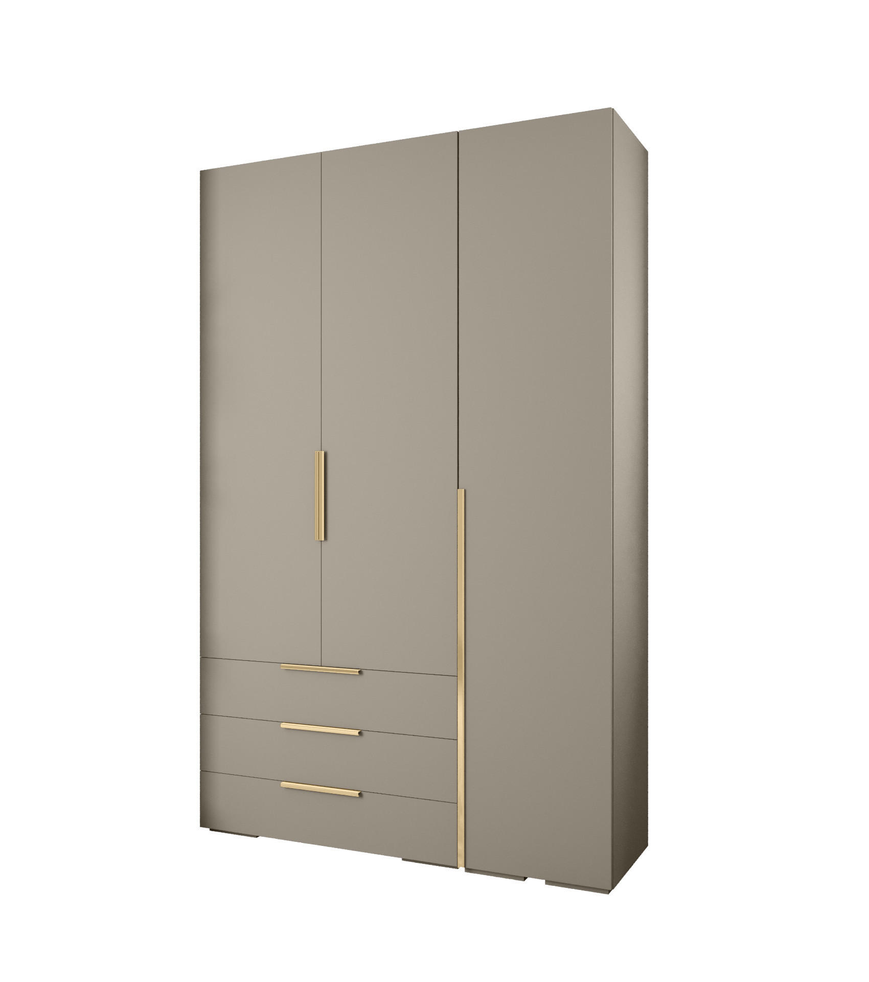 GARDEROBEN-SET 236,7/150/47 - Kaschmir/Goldfarben, Holz/Kunststoff (150/236.7/47cm) - Abiks Möbel