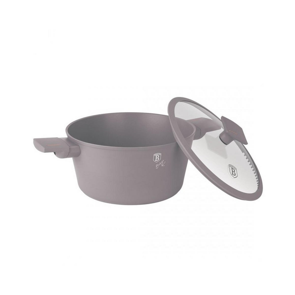 TOPF Grau 30/30/13.5 cm BH8103 - Grau, Metall (30cm) - Berlinger Haus