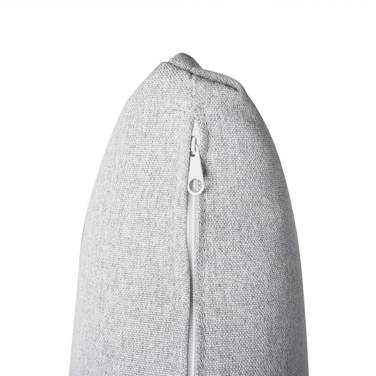 4-SITZER-ECKSOFA Polyester Grau linksseitig Tomra - Hellgrau, Textil (325/136cm) - Beliani