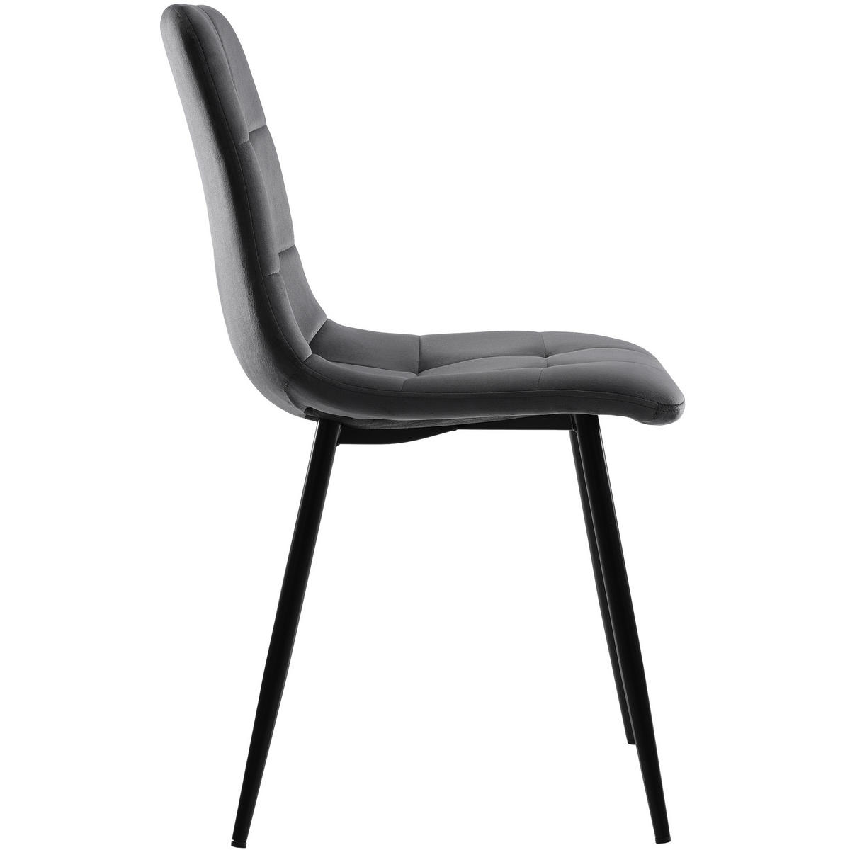 ESSGRUPPE Esstisch 4 Stühle Weiß Grau Schwarz 140-180cm - Grau, Holzwerkstoff (80/75/180cm) - FLIEKS