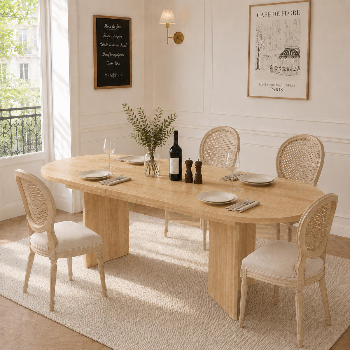 AUSZIEHTISCH 120/160x80cm 4-6 Pers. Eiche - Eichefarben, Holzwerkstoff (80/160/75.5cm) - FLIEKS