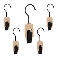 5XUPÍNACIE háky - viacfarebná, kov/drevo (6/18.5/2.5cm) - Relaxdays