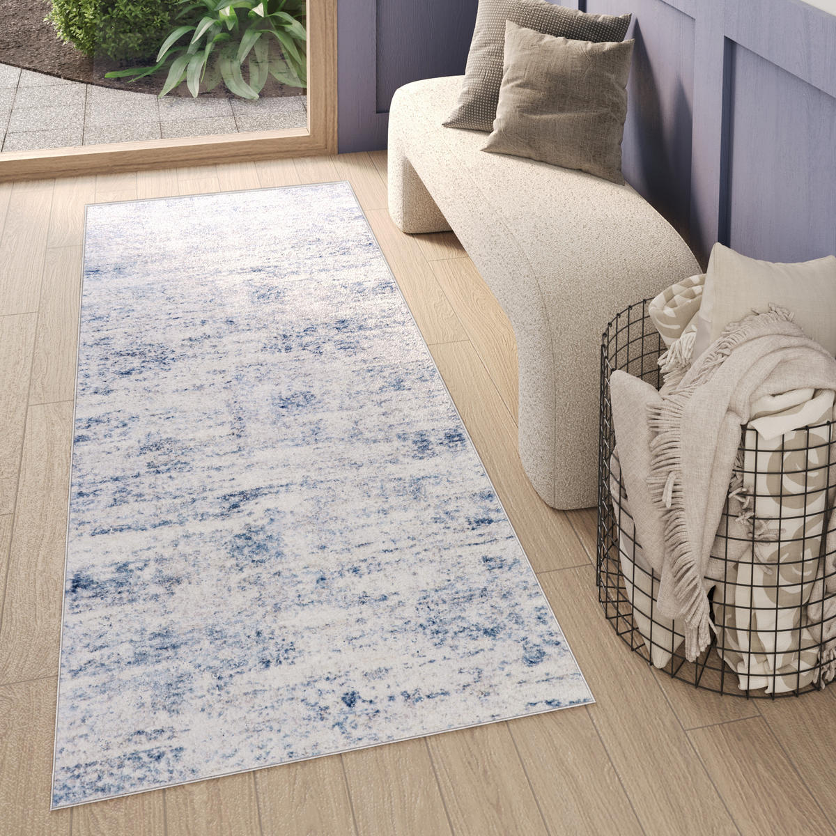TEPPICHLÄUFER SKY creme vintage 80/200 cm - Creme, Textil (80/200cm) - Tapiso