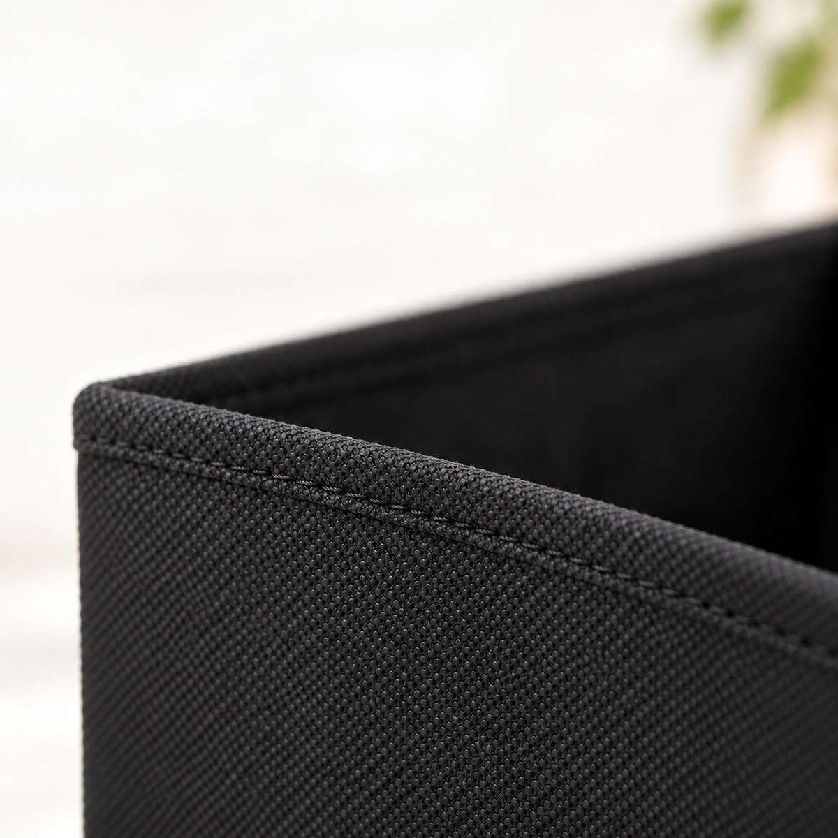 LÅDINSATS Svart 16-delars-set nonwoven-tyg - Svart, Papper/Textil (28/12/28cm) - Relaxdays