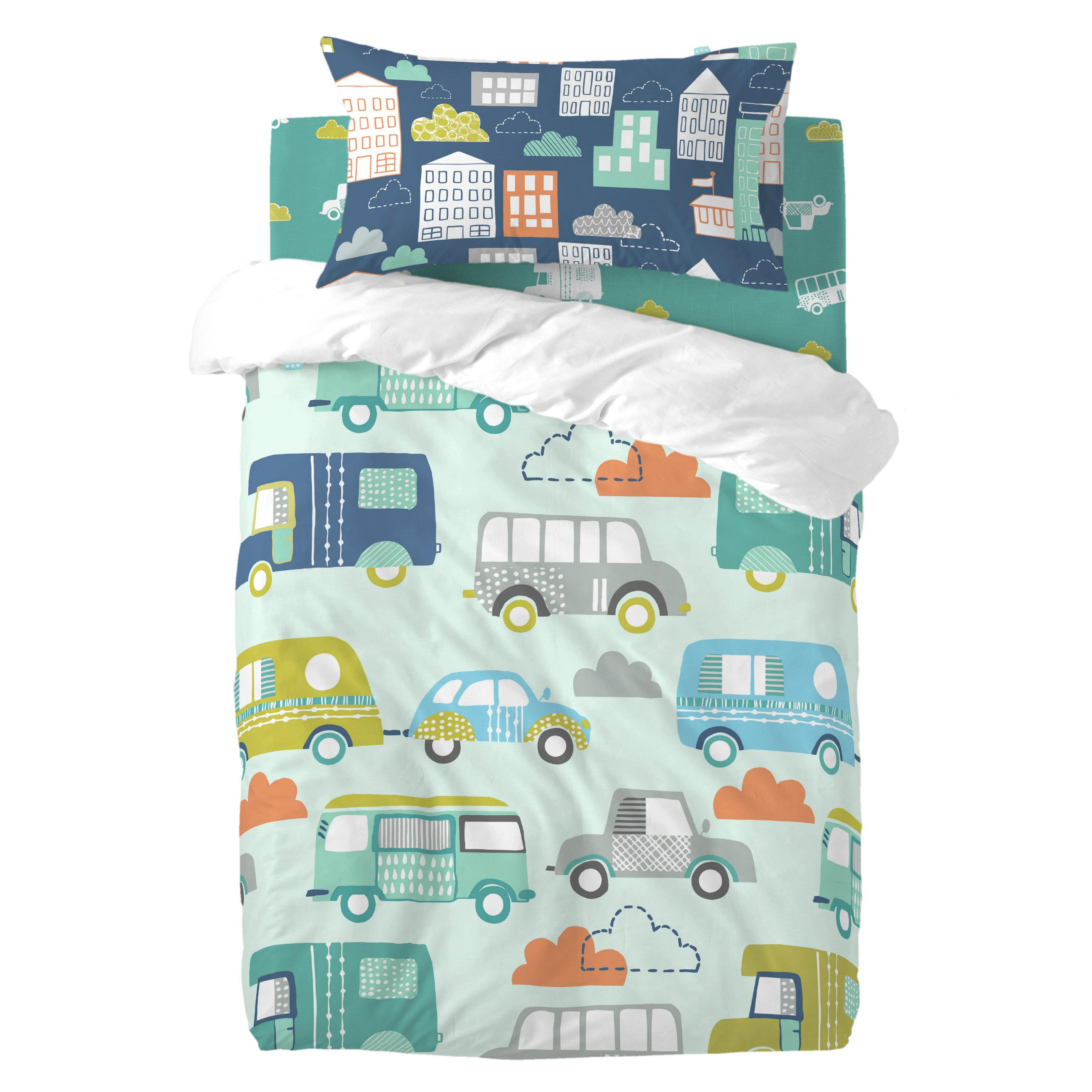 BETTBEZUG 2er-Set teiliges holidays 100x120 cm (kinderbett) mehrfarbig - Multicolor, Textil (100/120cm) - Happy Friday