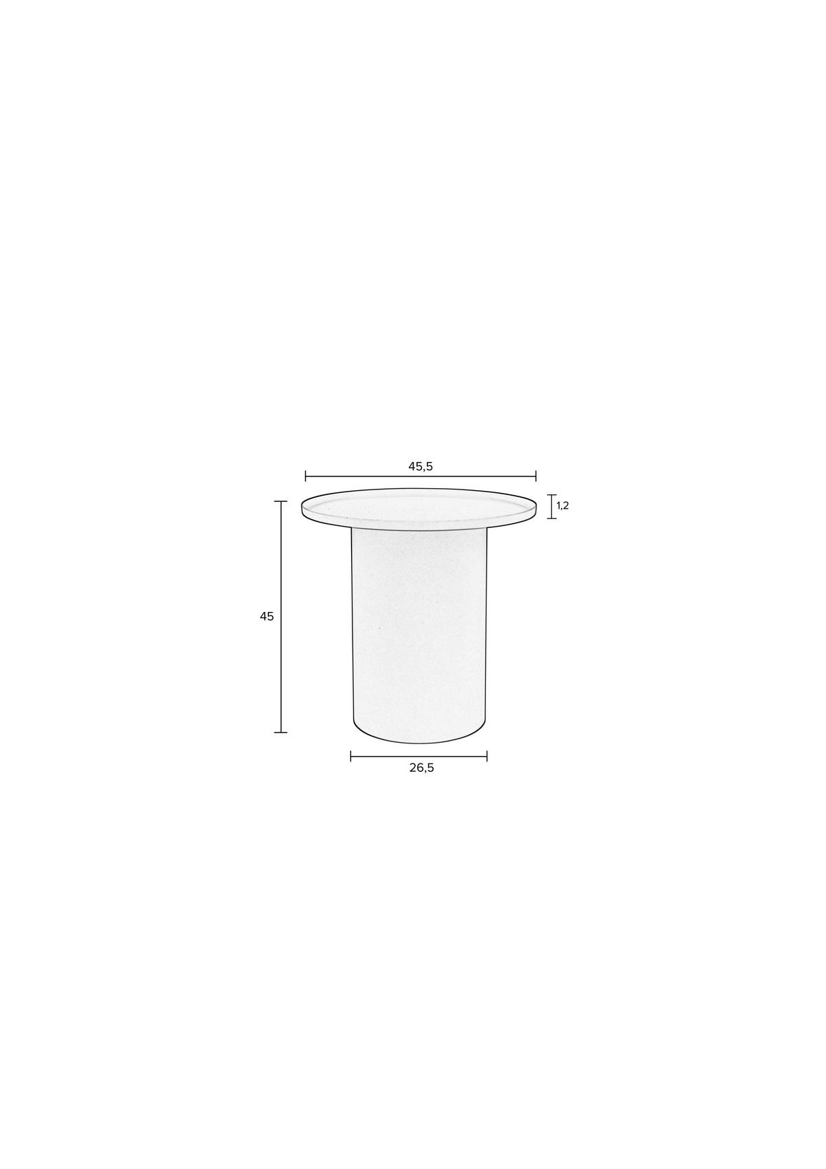 BEISTELLTISCH Sverre-Round - Grün - 45.5/45.5/45 cm - Grün, Metall (45.5/45.5/45cm)