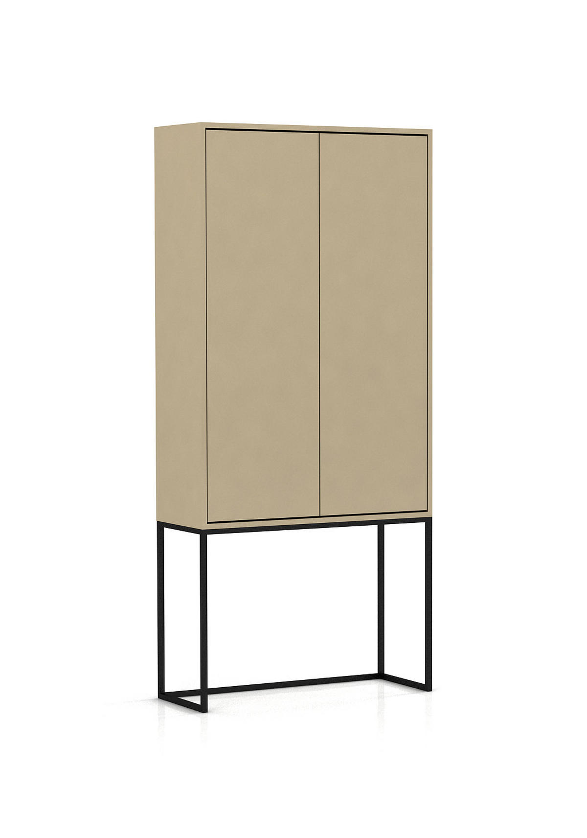 HIGHBOARD 2 Türen aus MDF in Taupe LENNON - Taupe, Holzwerkstoff (75/164/30cm) - RNT By Really Nice Things