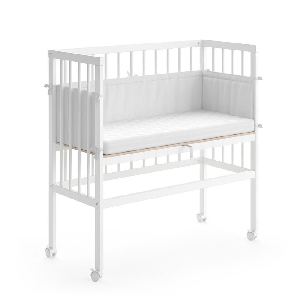 BEISTELLBETT Sophie Weiß 94 x 90 cm 1 Seitenschiene - Weiß, Holz (94/96/90cm) - VitaliSpa