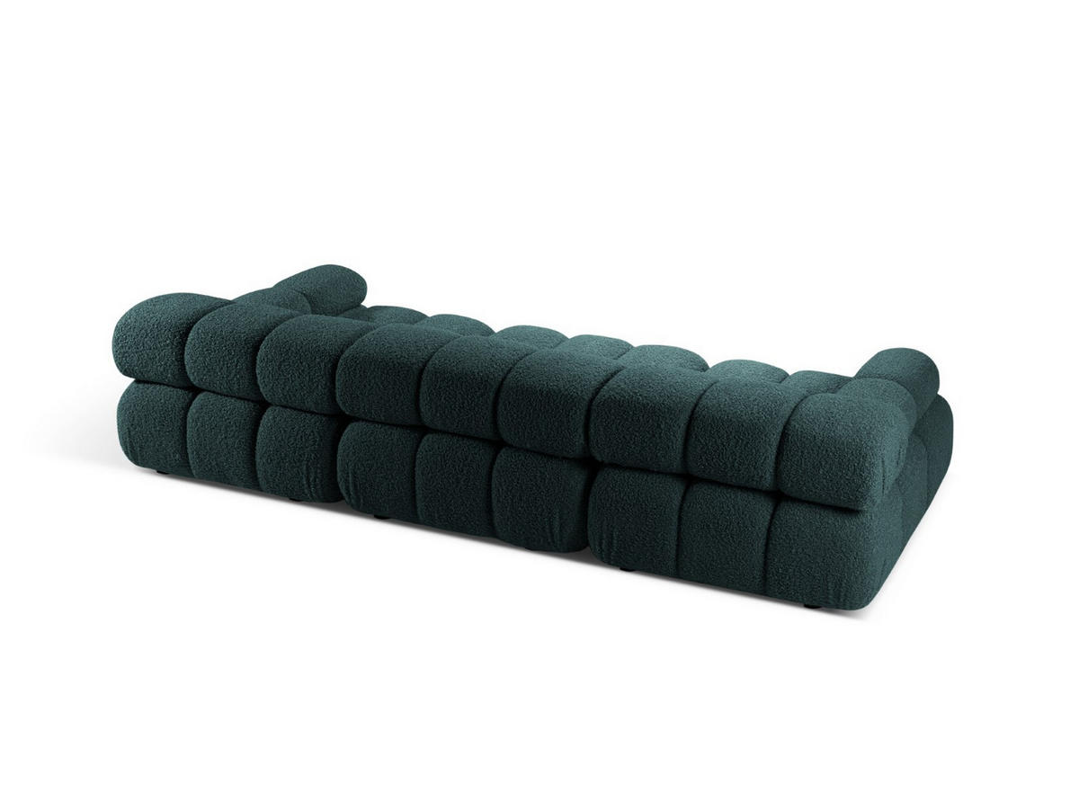 SOFA modular Bellis aus Boucle petrol 3 Sitzplätze - Petrol, Textil (94/70/282cm) - Micadoni