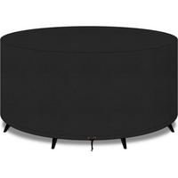 GARTENTISCH Abdeckung rund 130 x 70 cm Schwarz - Schwarz, Textil (130/71/130cm)