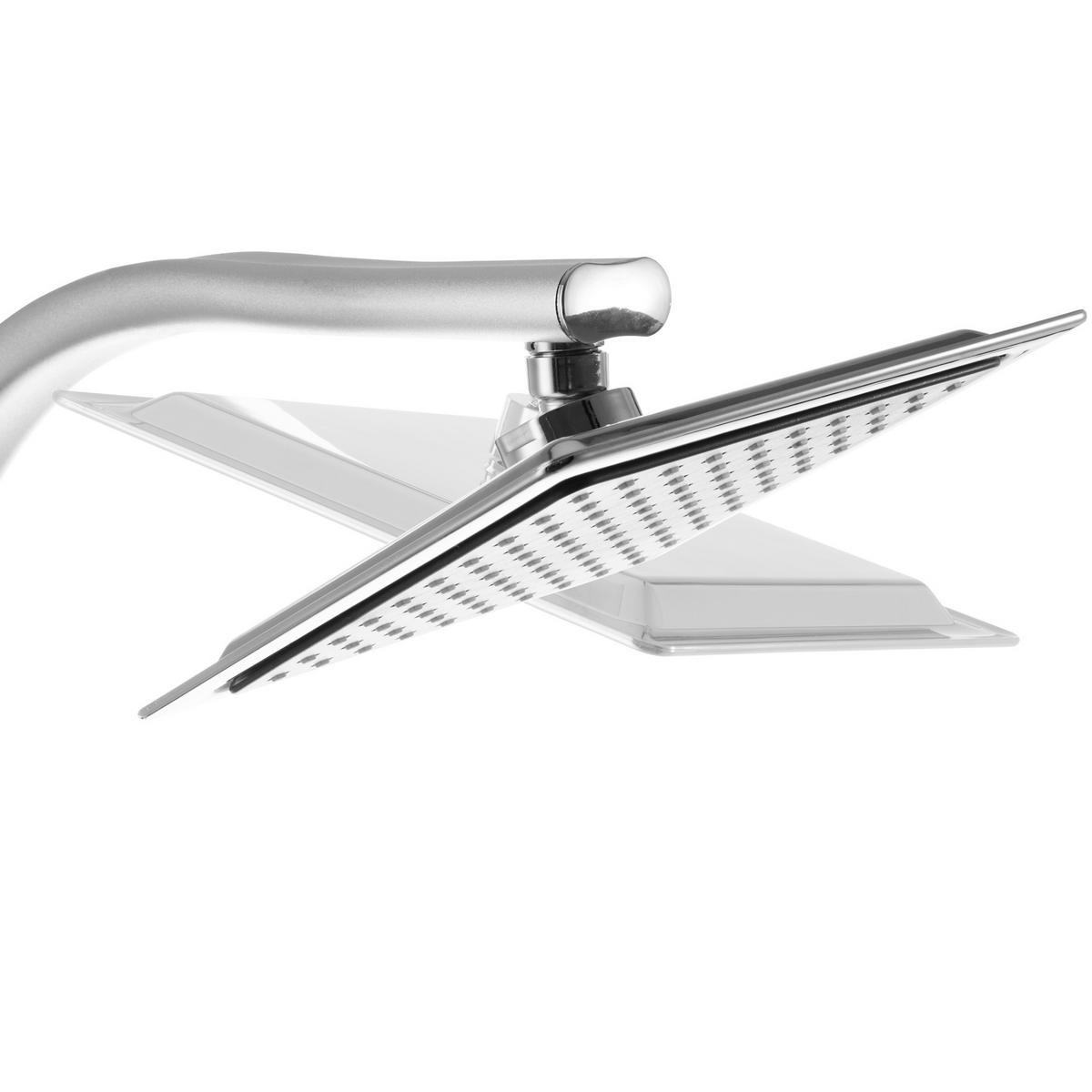 ÜBERKOPFBRAUSESET Antikalk-Technik grau - Grau, Metall (20/110/49cm) - tectake