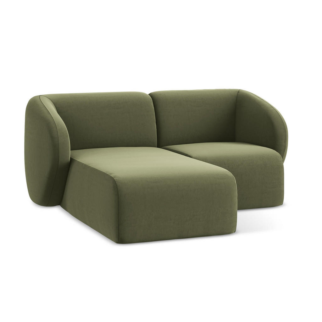 Thumbnail - Makamii Ecksofa, Olivgrün, Textil, Holzwerkstoff, 178x166 cm, Hergestellt in Europa, Oeko-Tex®, Wohnzimmer, Sofas & Couc...