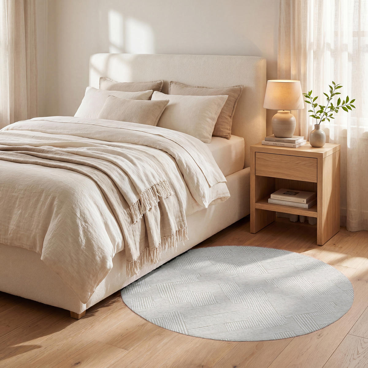 KOBERCE - Textúra - abstraktná - béžová - 90x90 cm - béžová, textil/plast (90/0.4cm) - OnlyWow