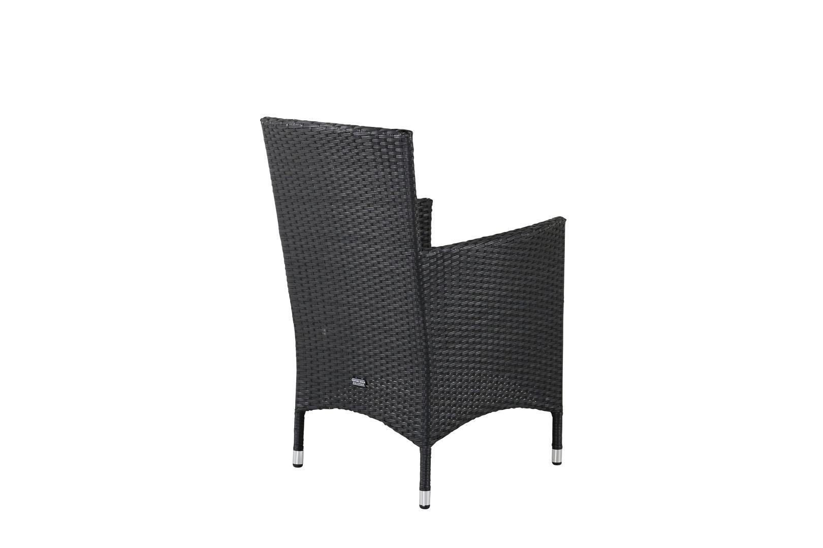 GARTENSTUHL 2er Set Schwarz - Schwarz, Holzwerkstoff (58/92/65cm) - ebuy24
